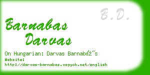 barnabas darvas business card